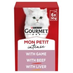 Gourmet Mon Petit Intense Fine Cuts Game Wet Adult Cat Food
