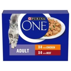 Purina ONE Chicken & Beef Mini Fillets In Gravy Adult Cat Food