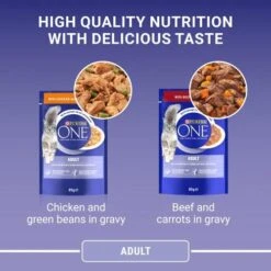 Purina ONE Chicken & Beef Mini Fillets In Gravy Adult Cat Food -Pet Supply Store 10996637 T67 qywscr