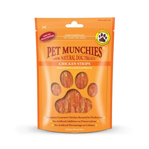 Pet Munchies Natural Chicken Strips Dog Treats 3 Pet Munchies Natural Chicken Strips Dog Treats