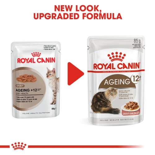 Royal Canin Ageing 12+ Adult Senior In Gravy Wet Cat Food Pouches 4 Royal Canin Ageing 12+ Adult Senior In Gravy Wet Cat Food Pouches - Image 2