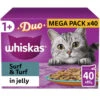 Whiskas 1+ Duo Surf & Turf In Jelly Wet Adult Cat Food -Pet Supply Store 4008429156632 T14 gr6nh5