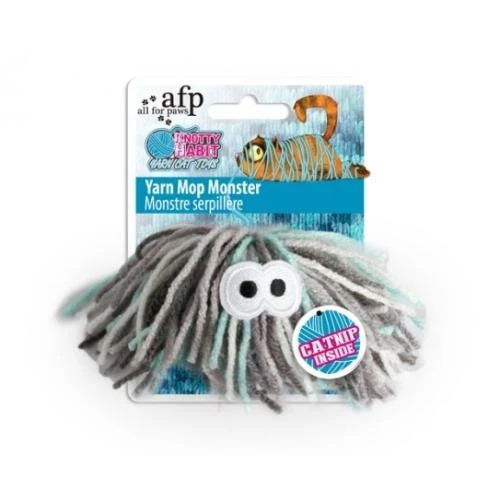 All For Paws Knotty Habit Yarn Mop Monster Cat Toy 3 All For Paws Knotty Habit Yarn Mop Monster Cat Toy