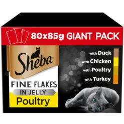 Sheba Fine Flakes Poultry Collection In Jelly Wet Adult Cat Food -Pet Supply Store 4770608257835 01 ku2nni