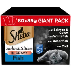Sheba Select Slices Fish Collection In Gravy Wet Adult Cat Food