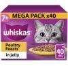 Whiskas 7+ Poultry Feasts In Jelly Wet Senior Cat Food -Pet Supply Store 5000166157445 T14 bagtdg