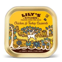 Lily's Kitchen Lilys Kitchen Homestyle Chicken & Turkey Casserole Wet Adult Dog Food -Pet Supply Store 5060184246088 LK Dog Tray 3QTR Chicken Turkey 19 zraamu