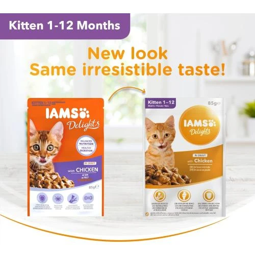 IAMS Delights Chicken In Jelly Kitten Wet Cat Food 4 IAMS Delights Chicken In Jelly Kitten Wet Cat Food - Image 2