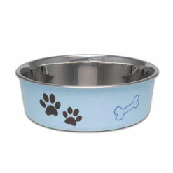 Bella Bowls Stainless Steel Murano Blue Dog Bowl