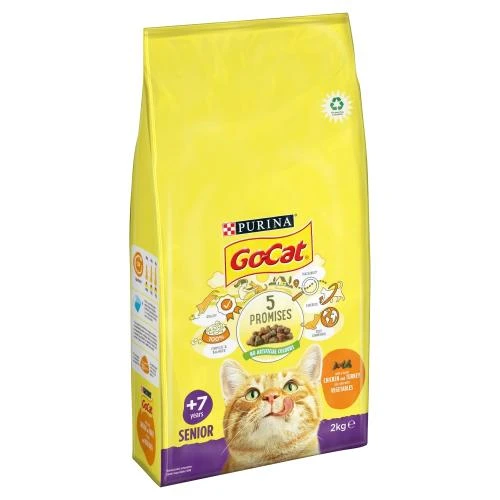 Go-Cat Chicken Rice & Vegetables Dry Senior Cat Food 4 Go-Cat Chicken Rice & Vegetables Dry Senior Cat Food - Image 2