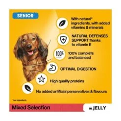 Pedigree Mixed Selection In Jelly Senior Dog Food Pouches -Pet Supply Store 9910615 T60 cc2qa9