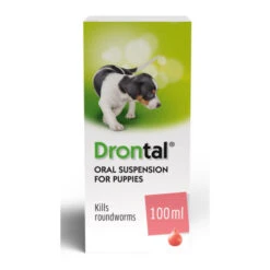 Drontal Puppy Liquid Worming Treatment -Pet Supply Store Drontal Puppy Liquid Wormer 100ml Front ippeey