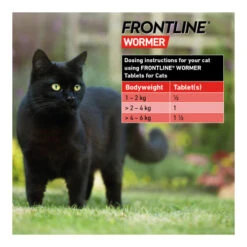 FRONTLINE Wormer Tablets For Cats -Pet Supply Store FLW Cat dosing table 1000x1000px izqgqt