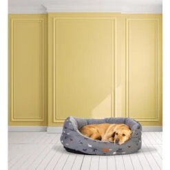 FatFace Marching Dogs Deluxe Slumber Dog Bed -Pet Supply Store Fat Face Marching Dogs Slumber Bed Hero Shot h5do6m