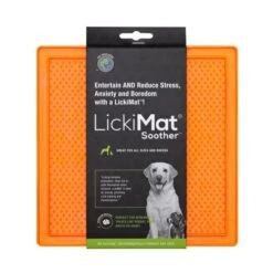 LickiMat Classic Soother Slow Feeder For Dogs & Cats -Pet Supply Store LM9002OR DR 9349785000470 LickiMat Soother Dog Orange 1 chwhwg