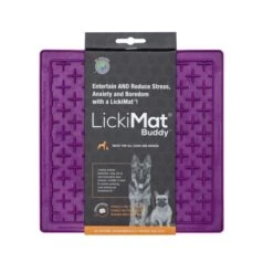 LickiMat Classic Buddy Slow Feeder For Dogs & Cats -Pet Supply Store LM9003PU DR 9349785005031 LickiMat Buddy Dog Purple 1 vnvygy