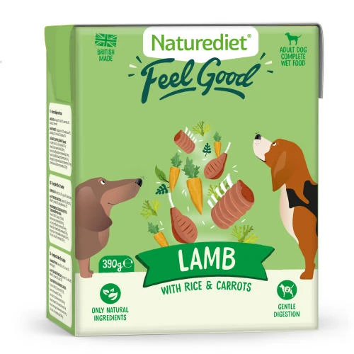 Naturediet Feel Good Lamb Wet Adult Dog Food Cartons 3 Naturediet Feel Good Lamb Wet Adult Dog Food Cartons
