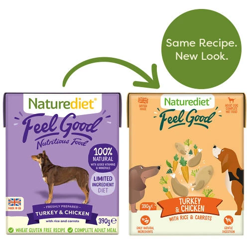 Naturediet Feel Good Turkey & Chicken Wet Adult Dog Food Cartons - Image 2