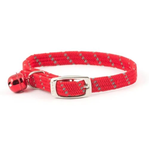 Ancol Safety Elastic Softweave Cat Collar In Red 3 Ancol Safety Elastic Softweave Cat Collar In Red