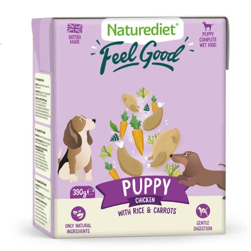 Naturediet Feel Good Chicken Puppy Wet Dog Food Cartons 3 Naturediet Feel Good Chicken Puppy Wet Dog Food Cartons