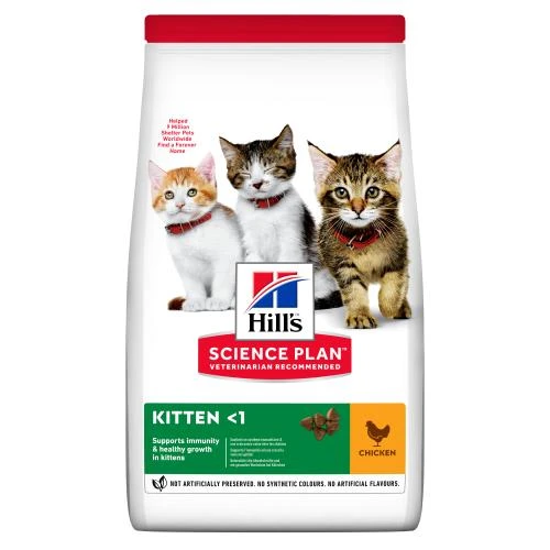 Hills Science Plan Chicken Dry Kitten Food 3 Hills Science Plan Chicken Dry Kitten Food