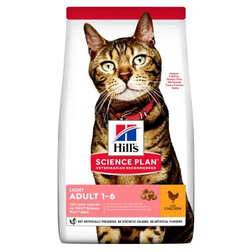 Hills Science Plan Adult Light Chicken Dry Cat Food 3 Hills Science Plan Adult Light Chicken Dry Cat Food