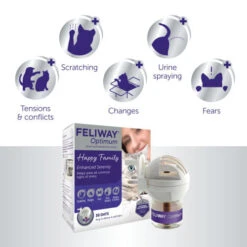 Feliway Optimum Cat Calming Diffuser Refill -Pet Supply Store What is Optimum for infographic zhqmqm