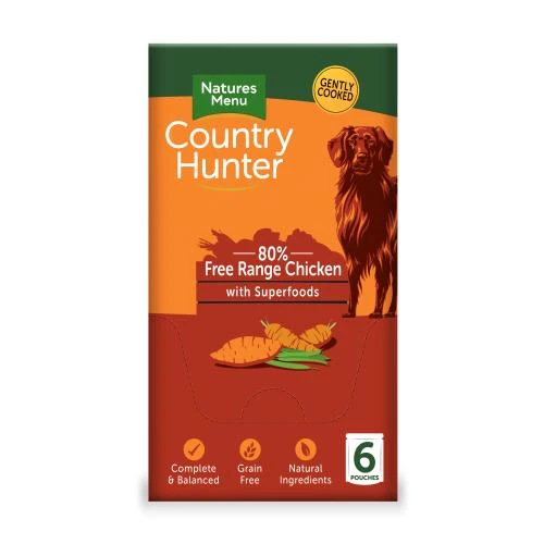 Natures Menu Country Hunter Chicken Pouch Adult Dog Food 3 Natures Menu Country Hunter Chicken Pouch Adult Dog Food