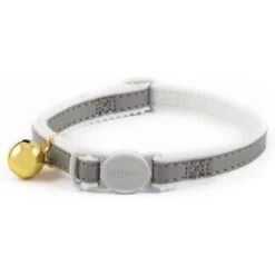 Ancol Reflective Safety Buckle Cat Collar In Silver