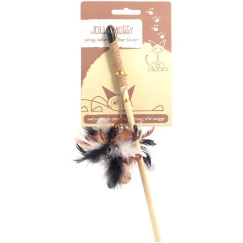Rosewood Jolly Moggy Catnip Natural Feather Teaser Cat Toy 3 Rosewood Jolly Moggy Catnip Natural Feather Teaser Cat Toy
