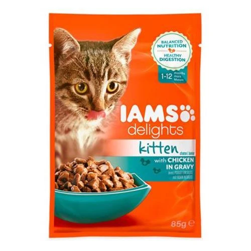 Iams Delights Chicken In Gravy Kitten & Junior Cat Food 4 Iams Delights Chicken In Gravy Kitten & Junior Cat Food - Image 2