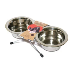 Rosewood Wire Double Diner Dog Bowl