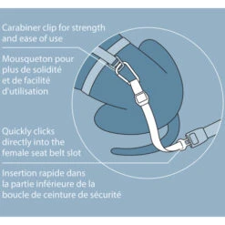 Kurgo Direct To Seatbelt Dog Tether -Pet Supply Store tether illustration spznsn